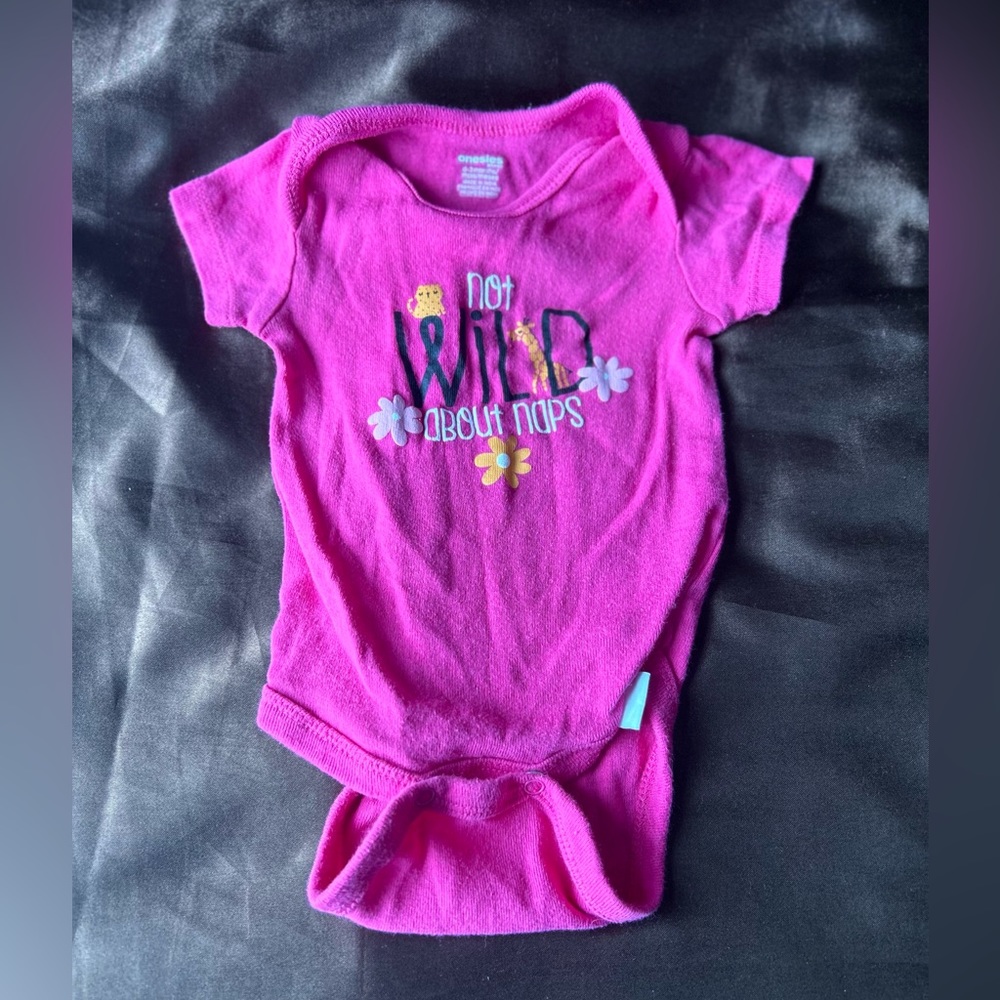 0/3 months girls pink onesie